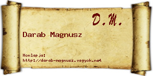 Darab Magnusz névjegykártya